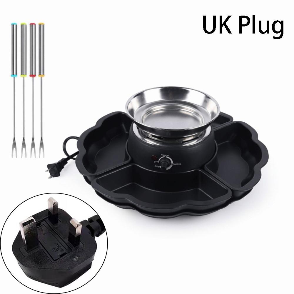 Heated Bowl Smores Kit Electric Flameless Fondue Set Supplies Electric Marshmallow Roaster Indoor UK Plug