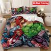 Heroes Cartoon Bedding Set, Super Team Duvet Cover With Pillowcases 75*50Cm, King Size Comforter Cover With Zipper For Kids Boys