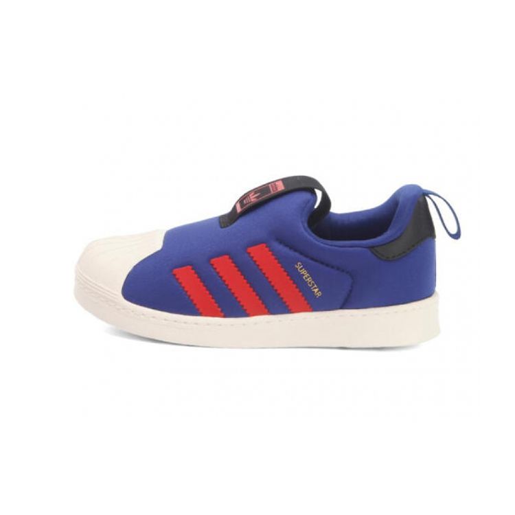 Adidas Originals Superstar Series 360 Comfortable Low-Top Walking Shoes Baby Shoes Blue Red BY9934