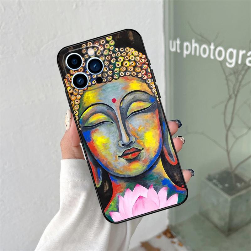 Gautama Buddha Silicone Soft Case For iPhone 17 Air 11 14 15 16 Pro Max 12 13 Mini 16e 16 Plus Back Cover