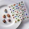 5D Embossed Dinosaur Nail Stickers: Tyrannosaurus Rex Design for Kids