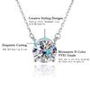 URMYLADY Moissanite Diamond 8.0mm 2CT Necklace For Woman Pendant 925 Silver Necklace For Women Chains Party Bridal Fine Jewelry