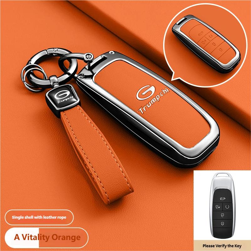newFor GAC Trumpchi GS7 GS8 GM8 GS5 GA6 GM6 Zinc Alloy Leather Key Protect Holder Fob Auto Accessories Car Remote Key Case Cover