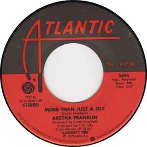 

7inch Record ARETHA FRANKLIN - More Than Just A Joy 3495 Atlantic 1978 US Soul/Funk Used
