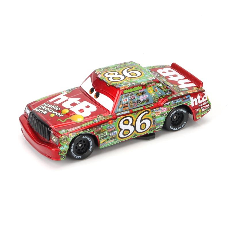 Cars Toy Christmas McQueen ROUTE 66 McQueen Chick Hicks Racing Car 1:55 Diecast Alloy Car Model Boy's Christmas Gift