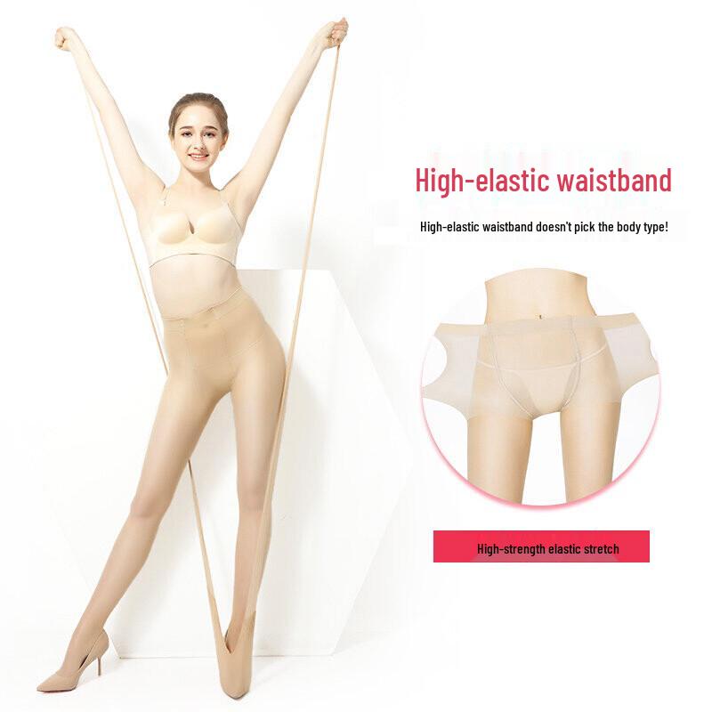 Langsha Women's Ultra-Thin Double-Sided Reinforced Crotch Pantyhose