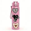1PC Multi Style Heart Collection 750ml Color Plastic Sports Water Bottle Leakproof Flip Straw Lid Suitable for Sports Office Home Use