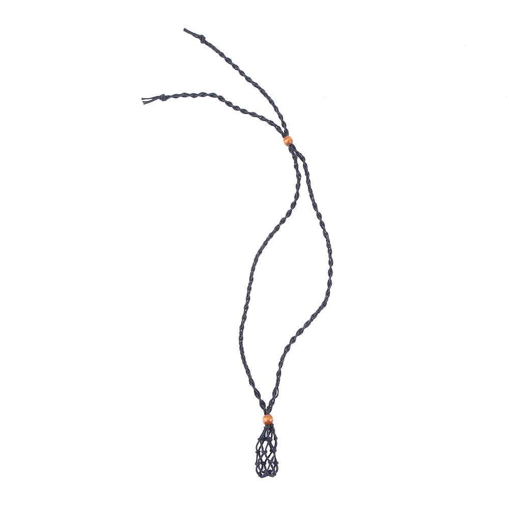 1pc DIY Braided Necklace Cord Crystal Necklace Holder Empty Stone Holder Braided Necklace Cord
