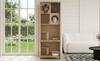 Cat Villa, Cat Enclosure, Cat Furniture, Large Chinchilla Cage, Glass Cat House with Wheels, with Key, with Cat Flap, Natural Wood Color, 60x50x156cm