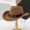 Vintage Western Cowboy Hat Classic Western Cowboy Hats Western Style Cowboy Cowgirl Hats for Travel Fishing Hiking Summer