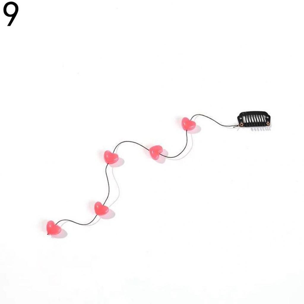 Sweet Love Heart Flower Long Tassel Hairpin Women Streamline Hair Clip Comb