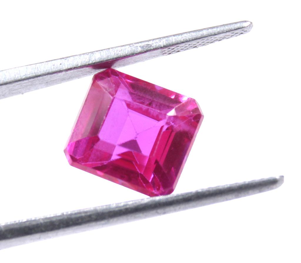 8.95 Carat Valentine's Day Emerald Shape Pink Ruby Transparent Africa Certified Gemstone SN185