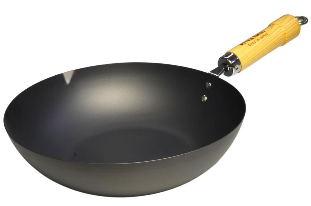 Riverlight Birth Month Wooden Handle January Hinoki Stir-Fry Pan (Right-Handed) 28cm