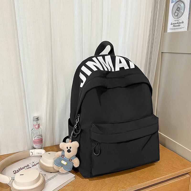Schoolbag Backpack Simple Alphabet School Bag New Backpack Campus Versatile Large Capacity High School College Student Commuter