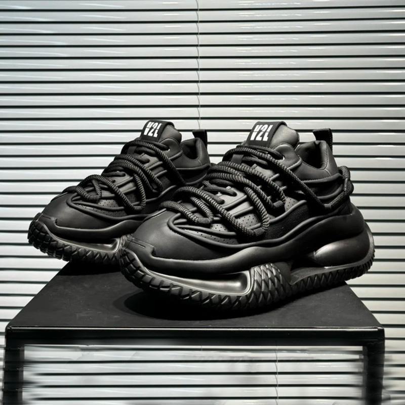 Luxury Brand Men's Shoes Fashion Thick Soled Sneakers Height Increased Platform Shoes Trendy Men Casual Shoes Zapatillas Hombre