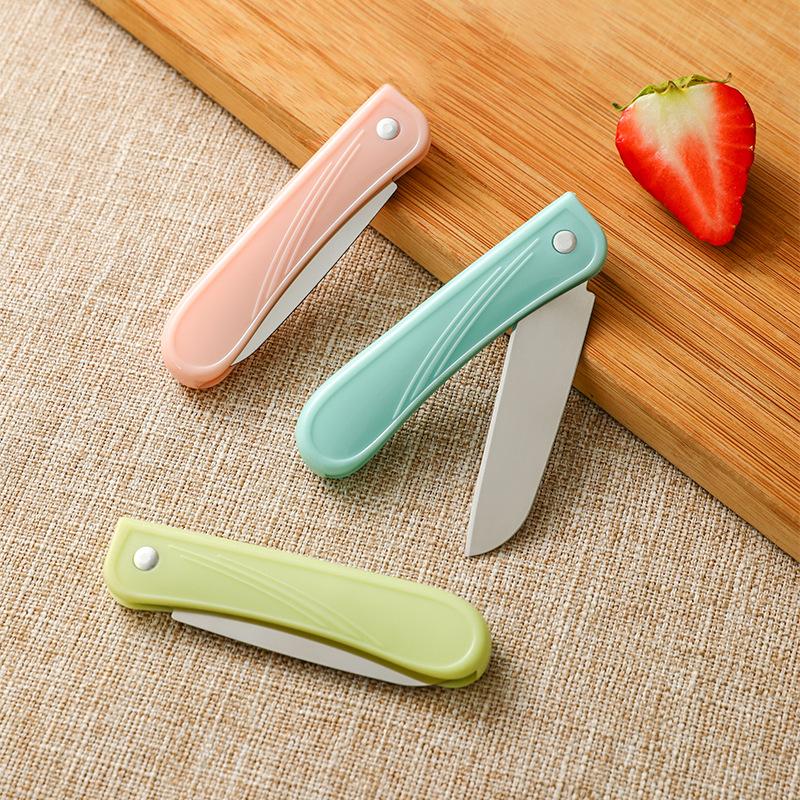 Stainless Steel Folding Fruit Knife Household Portable Portable Small Shaving Knife Kitchen Knife Paring Knife Melon and Fruit Knife