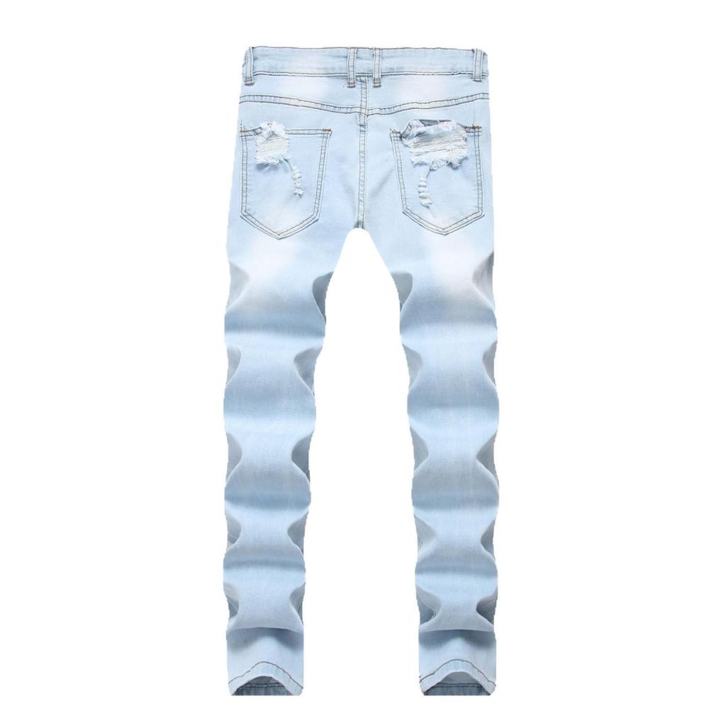 Jeans lunghi elasticizzati ricamati alla moda in stile europeo e americano da uomo
