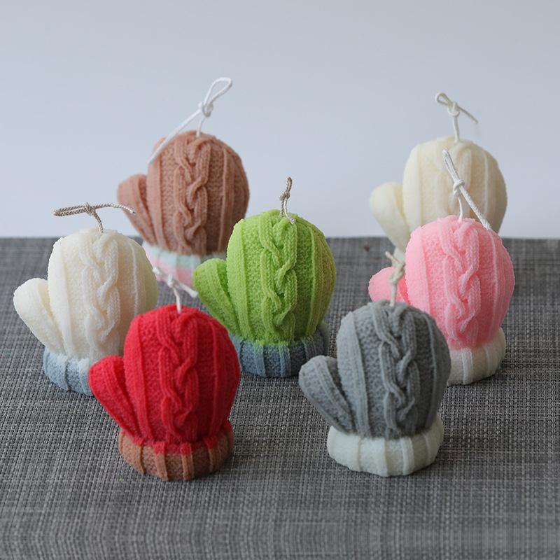 Woolen Gloves Candle Silicone Mold Christmas Series Winter Creative Baking Chocolate Biscuit Mousse Mold