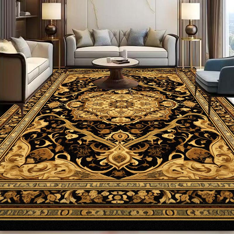 European Style Home Carpet Living Room Decoration Retro Rugs Hall Sofa Chair Anti-slip Floor Mat Room Decor Corridor Carpet