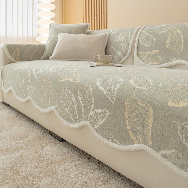 Beige Stil Ungleichmäßige Couchbezug Stoff Neueste Ganze Zeit Allzweck Anti-Rutsch Zusammen mit Kontakt-Sicher Sessel Kissenbezug Abriebfest 70x70cm