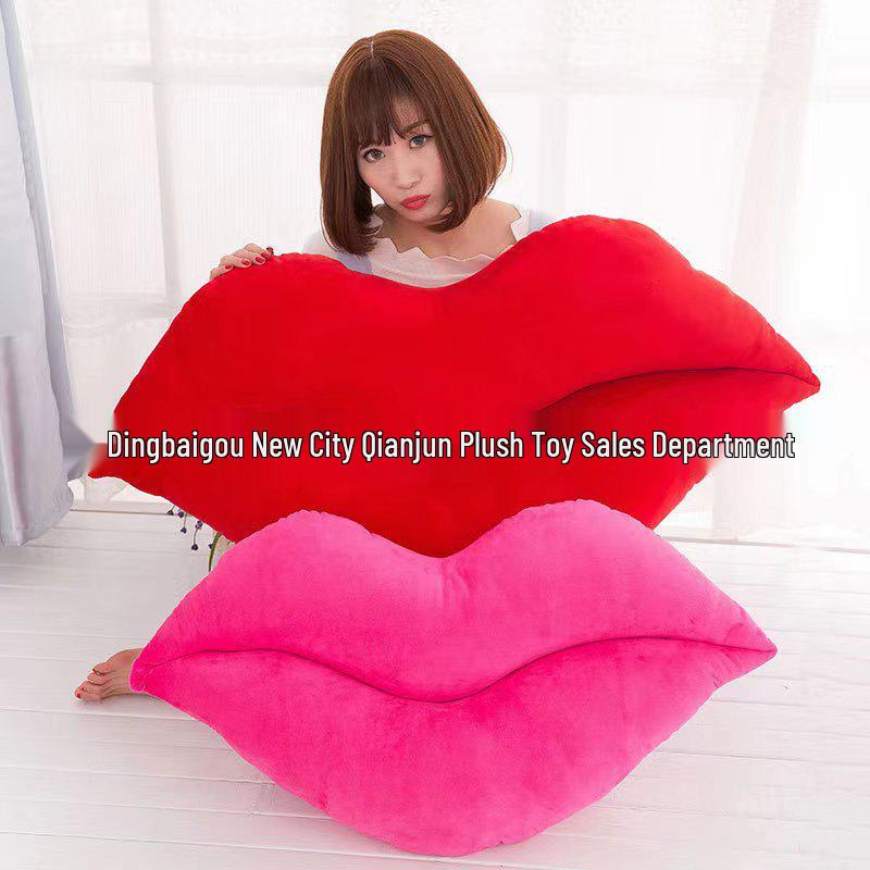 Cuscino Decorativo Labbra Rosse Sexy: Peluche Carino, Creativo e Originale per Regalo di San Valentino