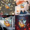 Festive Cartoon Acrylic Pumpkin Hanging Decoration For Car Interior Halloween Decor