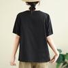 DIMANAF 2026 Summer New Plus Size Women Blouse Shirt Button Elegant Lady Tops T-Shirt Solid Cotton Fashion Casual Clothing