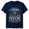 Vintage 35 Years Of Being Awesome Unisexs T Shirt 35th Birthday Gift
