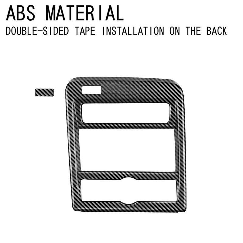 Car Center Console Gear Panel Cover Trim For KONA 2024+ Car Interior Parts Carbon Fiber Pattern