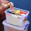 Portable Thick Transparent Storage Box Plastic Box With Lid Storage Box Toy Clothes Snack Sundries Storage Case