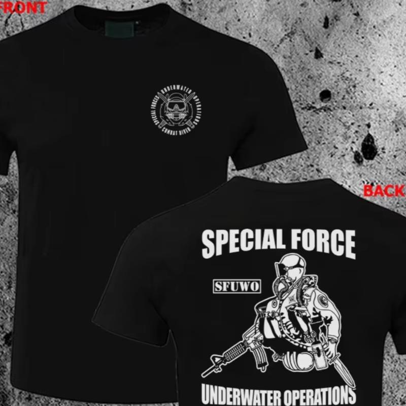 Special Forces Underwater Combat Frogunisexdiver Military Tactics Tshirt Cotton Graphic Tee Unisex Unisex Summer Streetwear