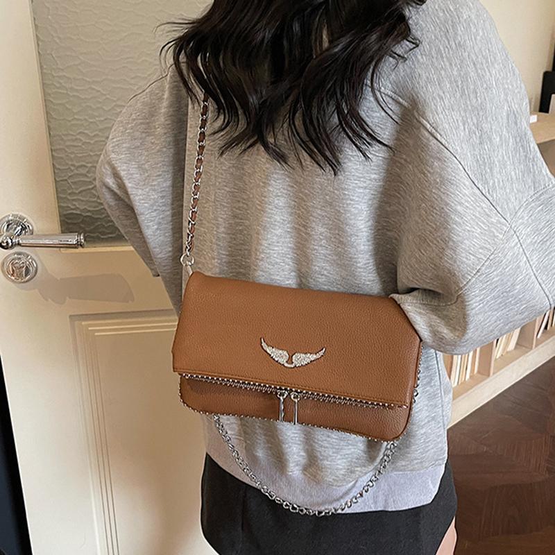 New Luxury Square Bag, Chain Strap Vintage Adjustable Shoulder Crossbody Bag, Minimalist Purse for Daily Use Women Bag