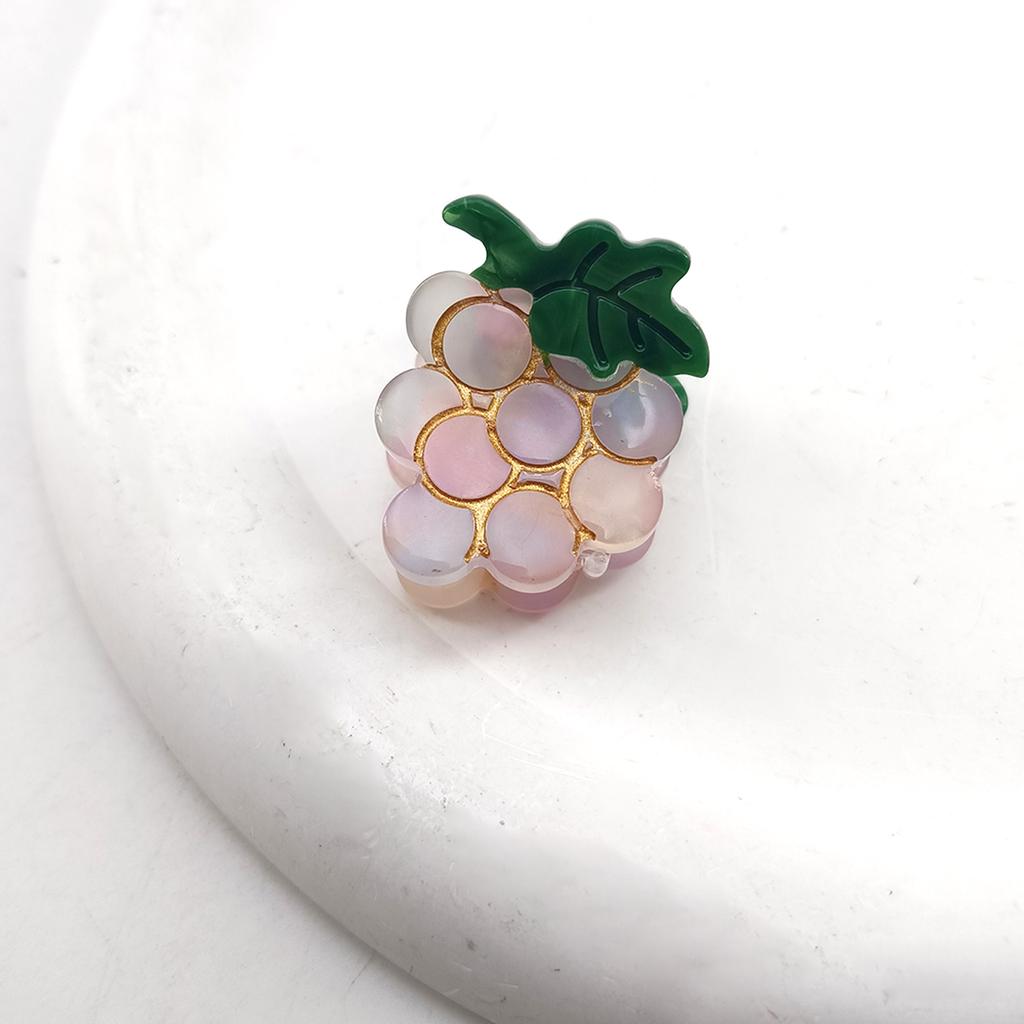 Cartoon Fruit Acetate Hairpin Cute Little Grab Strawberry Lemon Cherry Grape Bangs Broken Hairpin Top Clip Hair Accessories
