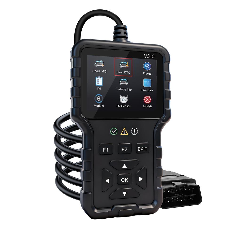 V510 Obd2 Scanner Diagnostic Tool | Battery Tester, Engine Fault Code Reader, Real-Time Data, Dtc Search, Frozen Frame, Scan Tool for All Obdii
