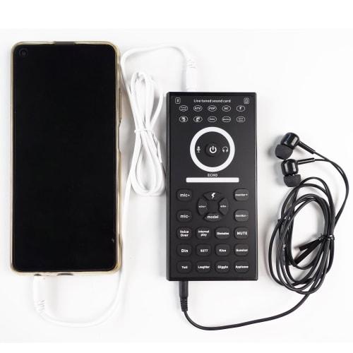 BOX18 Voice Changer for PS4, PS5, iPad, PC, Android, and iPhone. 4 Voice Changes: Male, Female, Child, and Monster Sounds. Includes Headphones for Sma