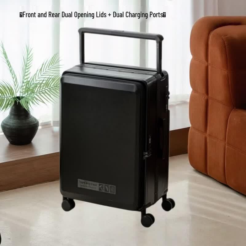 Zhinashi Double-Opening Hardshell Luggage with USB Charging Port 24 inch