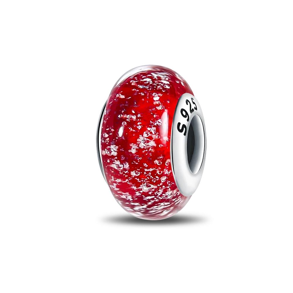 Copper Plated Original Charms Colorful Night Light Beads Fit Bracelet Women'S Jewelry Gift