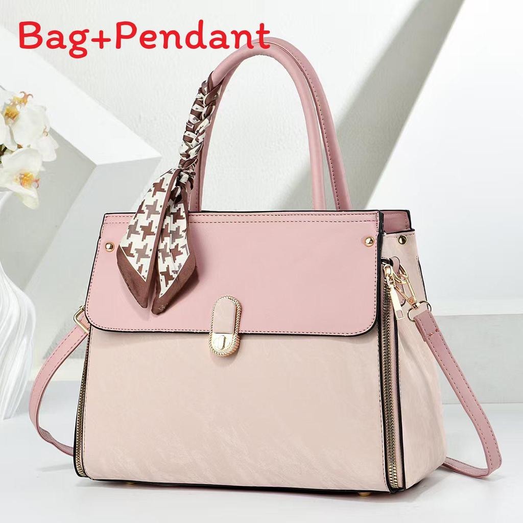 Casual Fashion Pu Bag For Women With Contrast Stitching And Spacious Storage