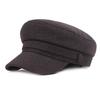 Cotton and Linen Navy Hat, Women's Simple Flat Top Hat, Literary Blue and Retro Military Hat, Season Hat, Men's Hat