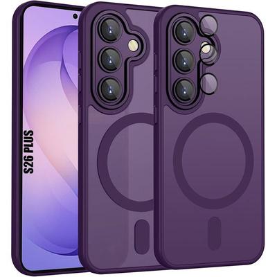 Shockproof Case - BOOLING - for Samsung Galaxy S26 Plus - Magnetic Ring Camera Glass - Purple