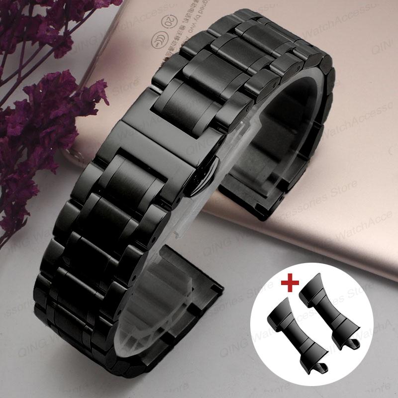 

Браслет для часов из нержавеющей стали с плоским концом и дужкой для Tissot, ремешок с застежкой-бабочкой 12 13 14 15 16 17 18 19 20 21 22 23 24 мм, универсальный 15mm