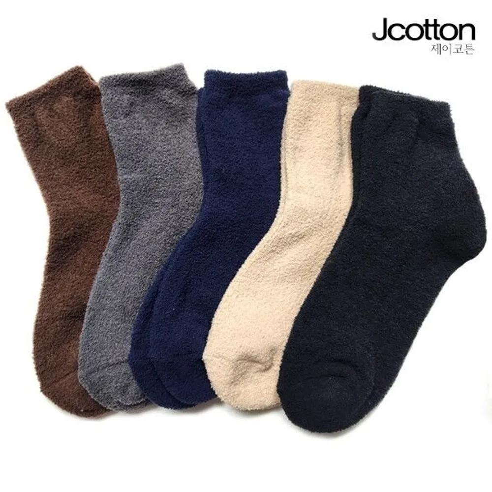 [J.Cotton] Made in Korea Women's Thermal Thick Winter Socks Warm Microfiber Sleeping Socks 5 Pairs