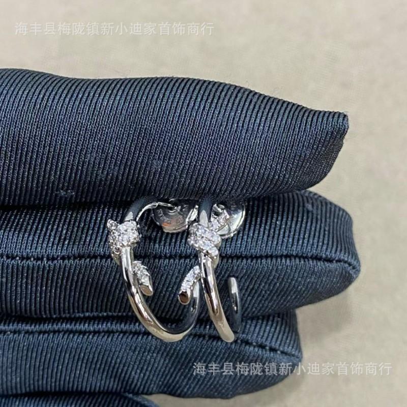 18K Gold Plated Knot Bow Earrings Women With Cubic Zirconia Cross Design Sterling Post Geometric Fashion Studs