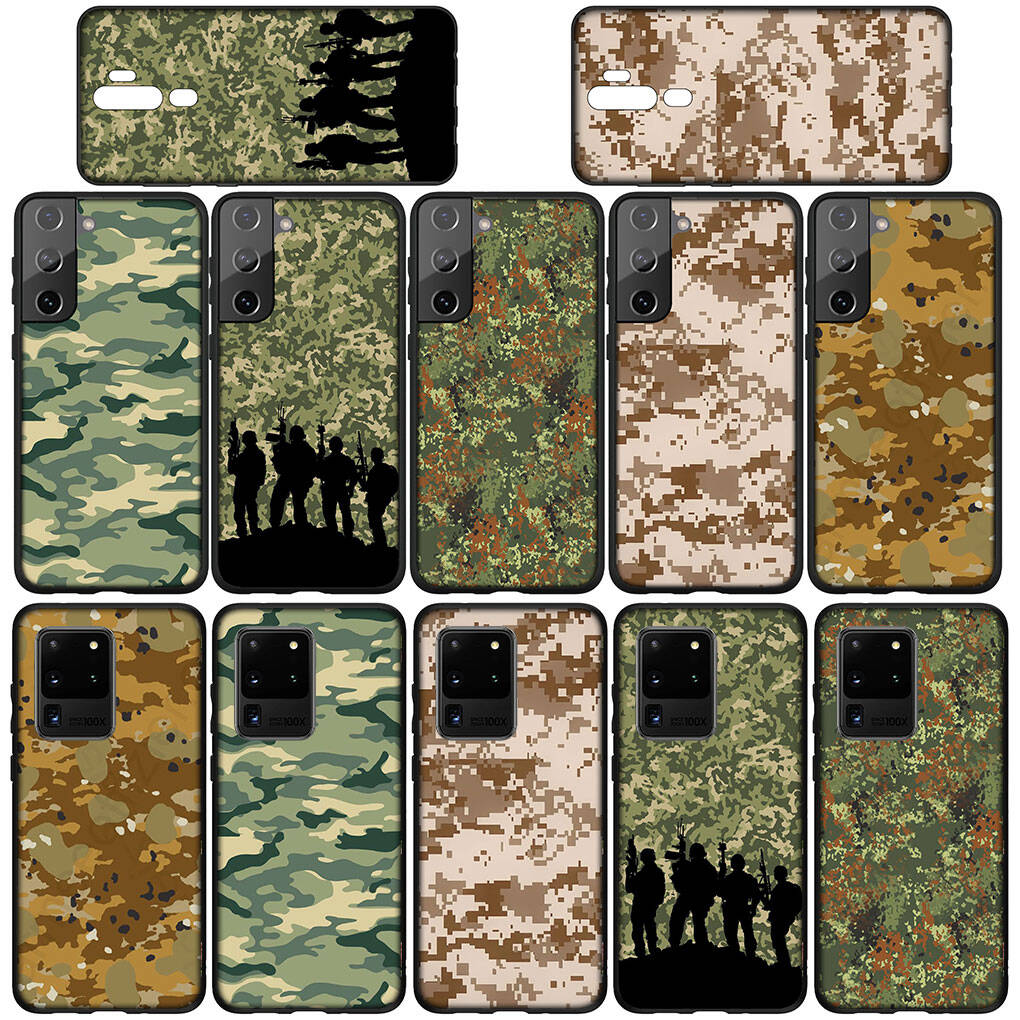 Phone Case for Samsung Galaxy S25 S23 S22 S24 Ultra FE A05 A06 A15 A16 A36 A37 A35 A54 A55 A56 A57 A25 A26 A53 Art Military Army Camouflage Camo Cover