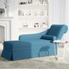 VidaXL Fauteuil long avec traversin et accoudoir droit bleu velours, fauteuil, fauteuil de détente, fauteuil long 4009781