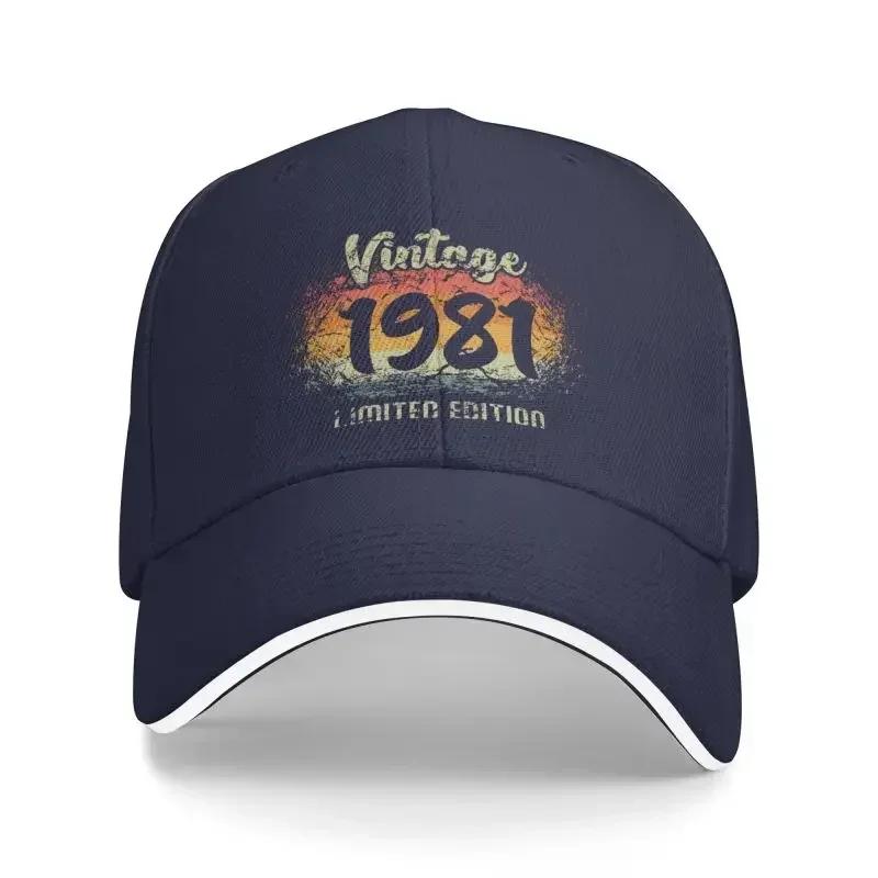 Classic Vintage 1981 Limited Edition Birthday Gift Baseball Cap Unisex WomenBreathable 41th Birthday Dad Hat Performance