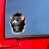 QT2048#15CM Mouse Hole Decal Sticker - Self-Adhesive Car Window, Wall & Laptop Decoration - Durable Automotive Exterior Accessories