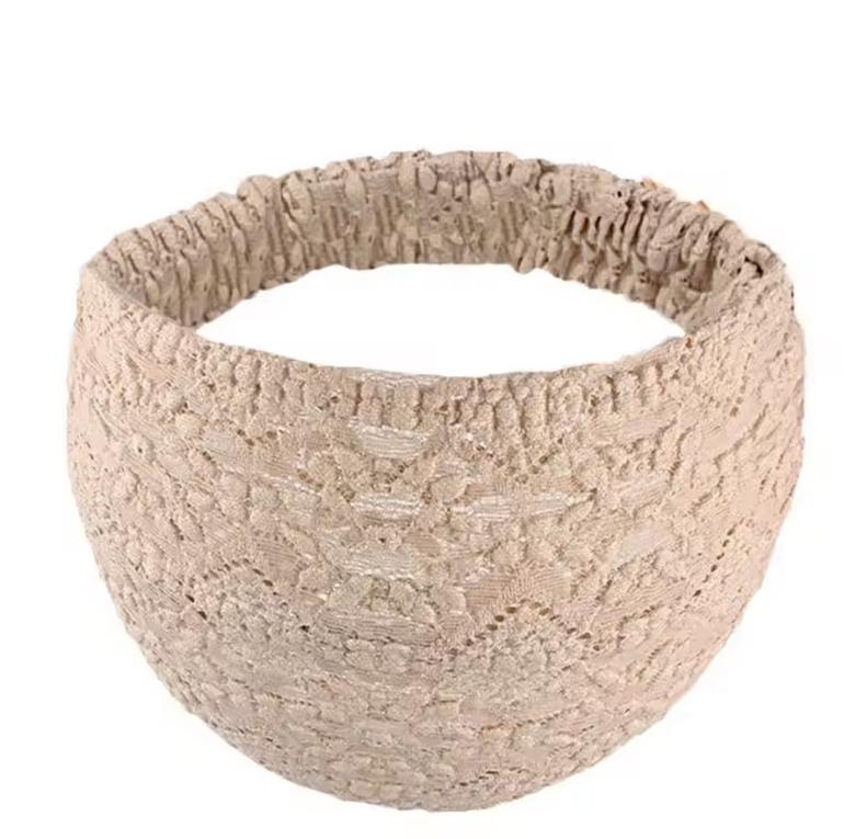 Solid Hollow Flower Headband Temperament Hair Hoop Korean Style Lace Hairbands Non Slip Headwear Girls Wide Side Head Wrap Gifts