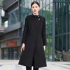 TLLOMAN Damen Professioneller Mittellanger Winter Wollmischung Mantel