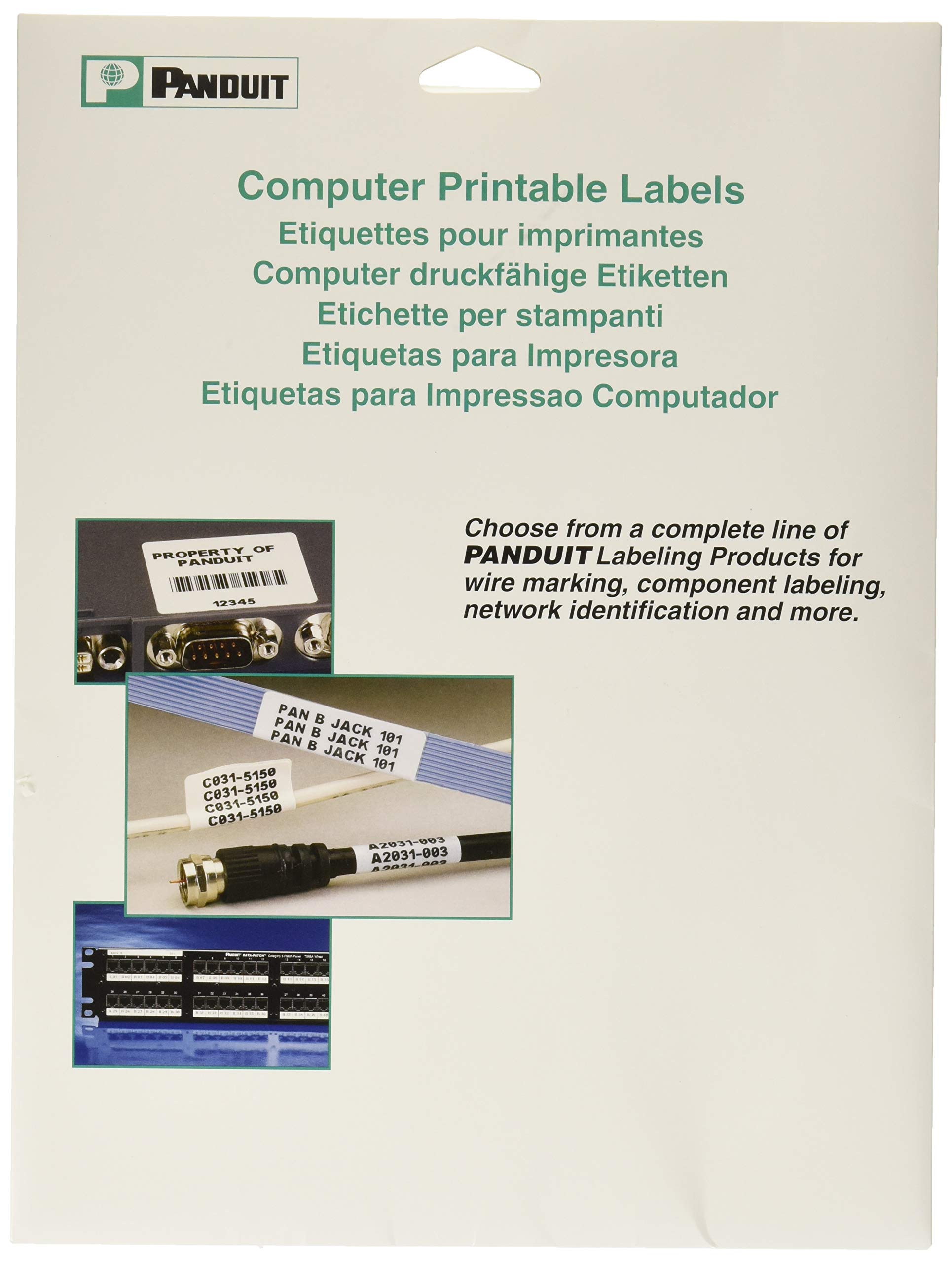 

Panduit Self-Laminating Labels for Laser Printers, White, S100X150YAJ-D
